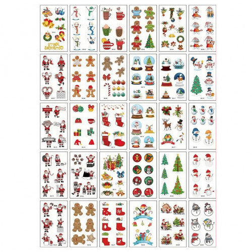 Набор детских временных тату 'Рождество и Новый год №2' tattoo-mini-set-cmas-30-2