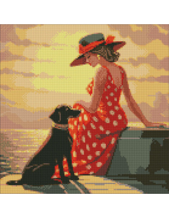Алмазная мозаика 'Утренняя прогулка' ©art_selena_ua AMO7645 Идейка 40х40 см