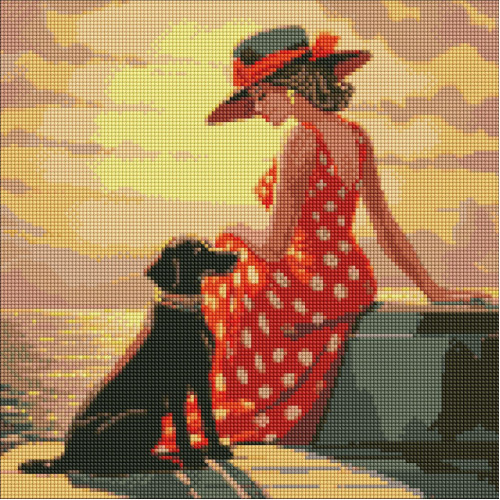 Алмазная мозаика 'Утренняя прогулка' ©art_selena_ua AMO7645 Идейка 40х40 см