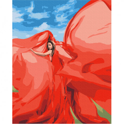 Картина по номерам 'Женщина в красном' © Lana Musienko Brushme BS37565 40x50 см