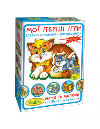 Детская настольная игра Мамы и малыши 81091 домашние животные