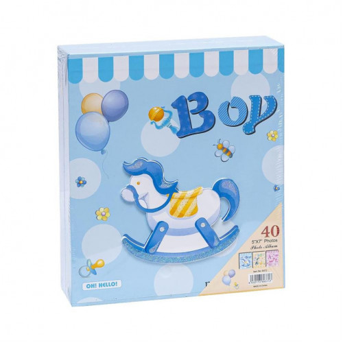 Фотоальбом детский 9371 А5 на 40 фотографий 13х18 см Голубой