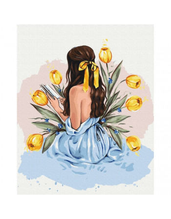 Картина по номерам 'История тюльпанов' © Alla Berezovska Brushme BS53574 40х50 см