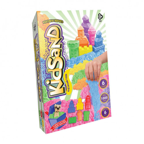 Кинетический песок 'KidSand' KS-04-10U-15U коробка 1000 гр Вид 2