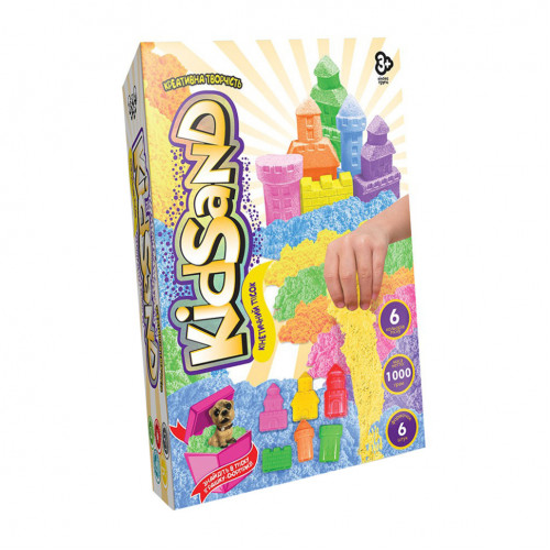 Кинетический песок 'KidSand' KS-04-10U-15U коробка 1000 гр Вид 5
