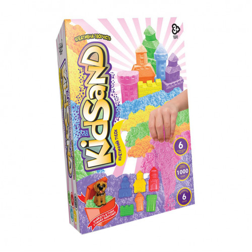 Кинетический песок 'KidSand' KS-04-10U-15U коробка 1000 гр Вид 4