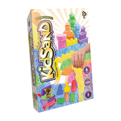 Кинетический песок 'KidSand' KS-04-10U-15U коробка 1000 гр Вид 6