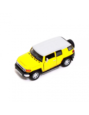 Детская железная машинка TOYOTA FJ CRUISER КТ5343, инерционная Жёлтый
