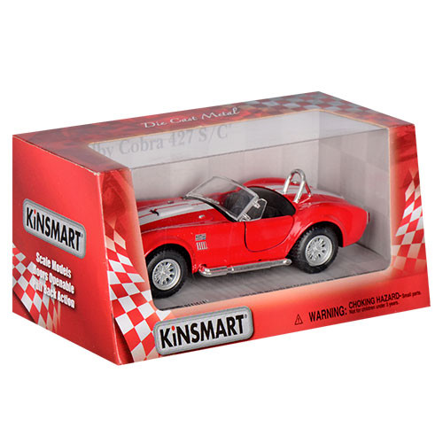 Дитяча колекційна машинка SHELBY COBRA KT5322W інерційна  (Червоний)