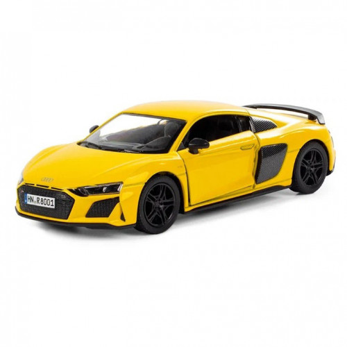 Машинка металлическая инерционная Audi R8 Coupe 2020 Kinsmart KT5422W  1:36    Желтый
