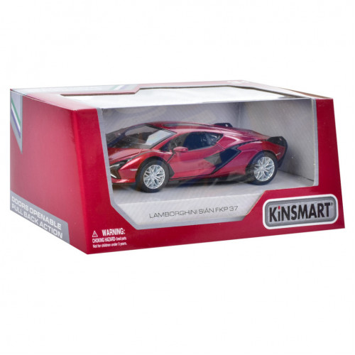 Інерційна машинка Lamborghini Sian FKP 37 Kinsmart KT5431W металева (Червоний)