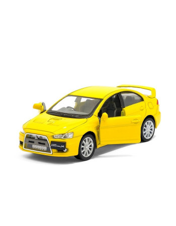 Автомодель легкова MITSUBISHI LANCER EVOLUTION X 1:36, 5' KT5329W  (Жовтий)