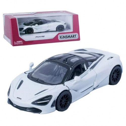 Детская коллекционная машинка McLaren 720S KT5403W инерционная Белый