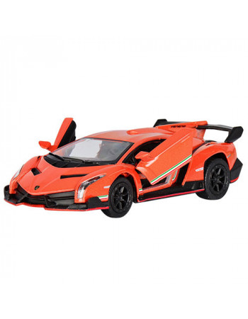 Дитяча колекційна машинка Lamborghini Veneno KT5367W інерційна  (Помаранчевий)