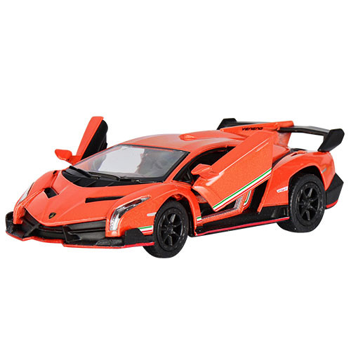 Дитяча колекційна машинка Lamborghini Veneno KT5367W інерційна  (Помаранчевий)