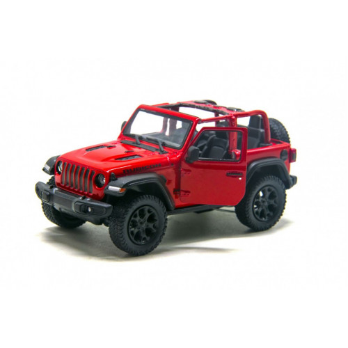 Коллекционная игрушечная модель джипа JEEP WRANGLER 5'' KT5412WA металлический Красный