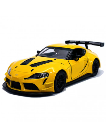 Машинка инерционная 'Toyota GR Supra' KT5421W(Yellow) масштаб 1:43