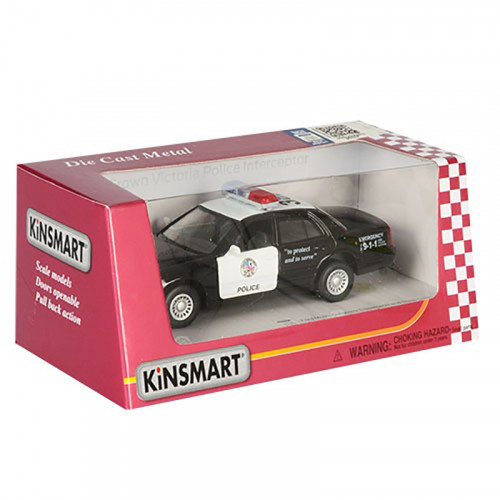 Машинка инерционная 'Ford Crown Victoria Police Interceptor' KT5327W масштаб 1:36