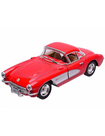 Машинка Chevrolet Corvette 1957 Kinsmart KT5316W инерционная, 1:34 Красный