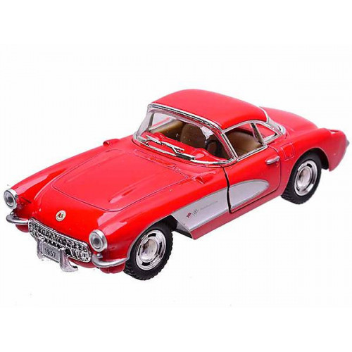 Машинка Chevrolet Corvette 1957 Kinsmart KT5316W инерционная, 1:34 Красный