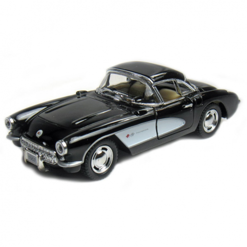 Машинка Chevrolet Corvette 1957 Kinsmart KT5316W инерционная, 1:34 Черный
