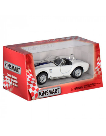 Дитяча колекційна машинка SHELBY COBRA KT5322W інерційна  (Білий)