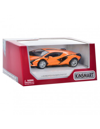 Інерційна машинка Lamborghini Sian FKP 37 Kinsmart KT5431W металева (Помаранчевий)