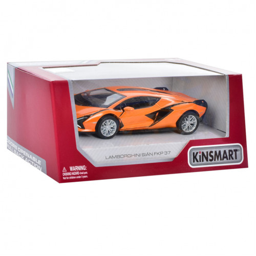 Інерційна машинка Lamborghini Sian FKP 37 Kinsmart KT5431W металева (Помаранчевий)