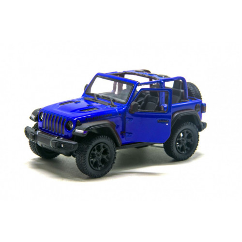 Колекційна іграшкова модель джипа JEEP WRANGLER 5' KT5412WA металевий  (Синій)