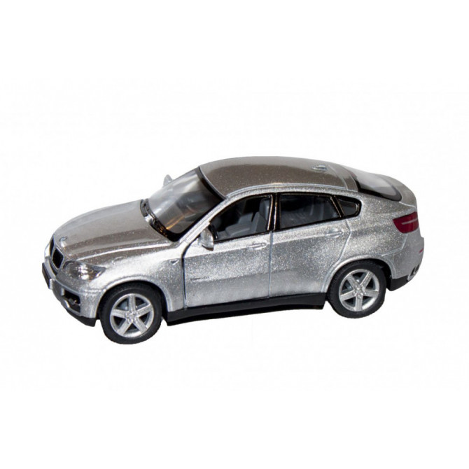 Колекційна іграшкова машинка BMW X6 KT5336W інерційна  (Сріблястий)
