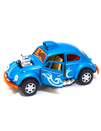 Машинка металева інерційна Volkswagen Beetle Custom Dragracer Kinsmart KT5405W 1:32  (Блакитний)