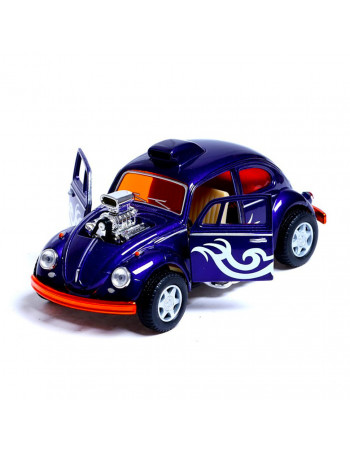 Машинка металева інерційна Volkswagen Beetle Custom Dragracer Kinsmart KT5405W 1:32  (Фіолетовий)