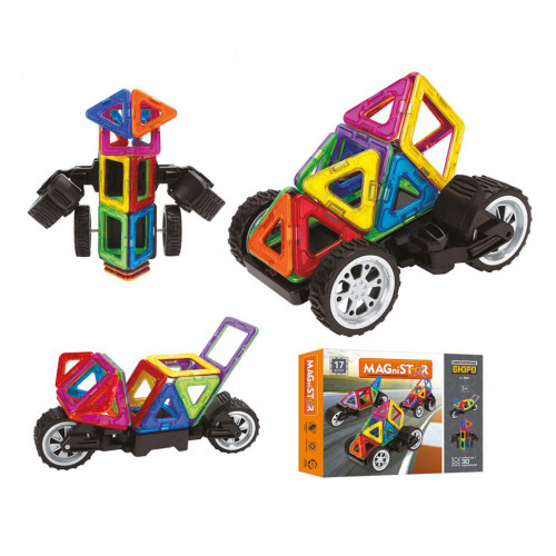 Магнітний конструктор Транспорт LT3007 17 деталей