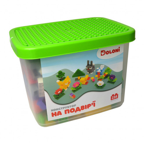 Конструктор 'Во дворе' 013888/39 в пластиковом боксе 234 детали