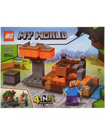 Конструктор 'Minecraft' 64001-1, 105 деталей (Вид 1)