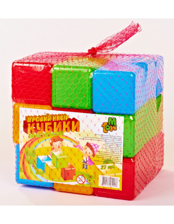 Игровой набор цветных кубиков 09064, 27 шт