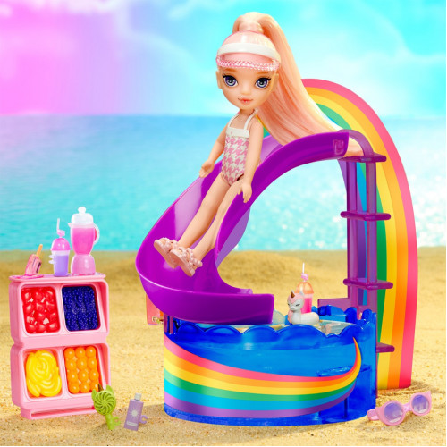 Детский игровой набор с куклой серии 'Littles' - Счастливый праздник в бассейне Rainbow High 522249