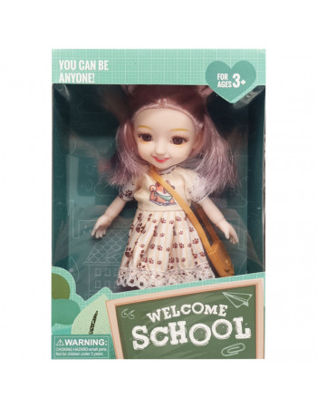 Детская кукла 'Welcome School' YL605-7/9/10 с сумочкой Бежевый