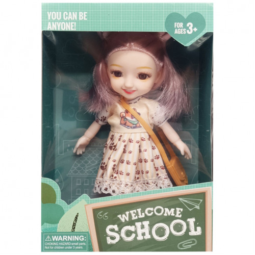 Детская кукла 'Welcome School' YL605-7/9/10 с сумочкой Бежевый