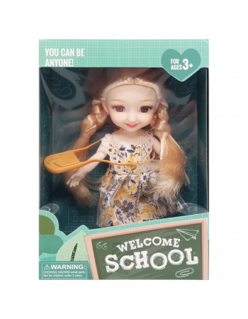 Детская кукла 'Welcome School' YL605-7/9/10 с сумочкой Желтый