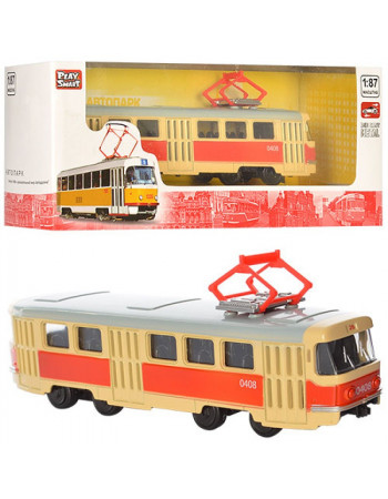Игрушечная модель Трамвай PLAY SMART 6411 инерционный 6411A