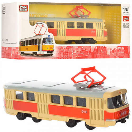 Игрушечная модель Трамвай PLAY SMART 6411 инерционный 6411A