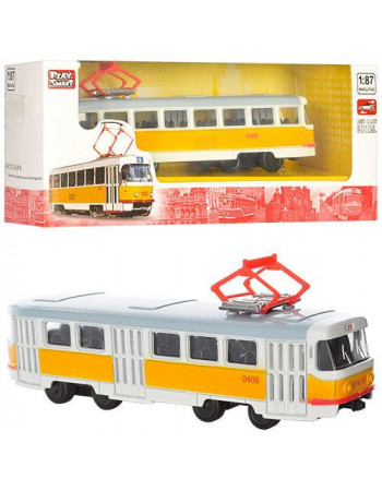 Игрушечная модель Трамвай PLAY SMART 6411 инерционный 6411B