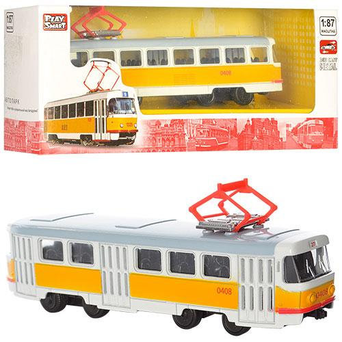Игрушечная модель Трамвай PLAY SMART 6411 инерционный 6411B