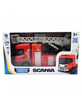 Автомодель детская Scania 'Пожарная машина' TechnoDrive 6407KS, свет, звук