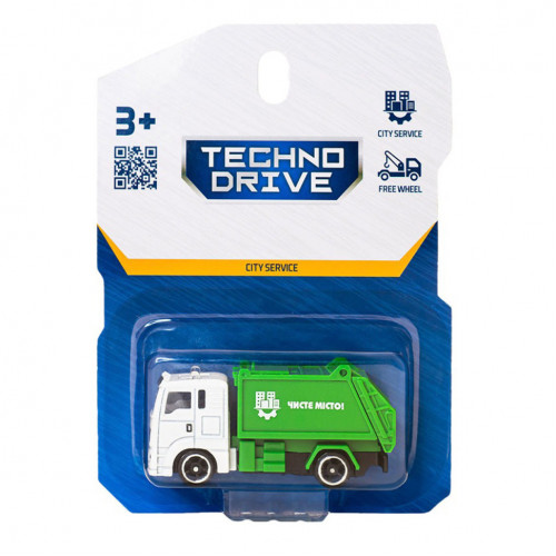 Автомодель детская Мусоровоз TechnoDrive 250421CG-2 масштаб 1:64
