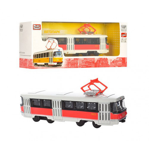 Игрушечная модель Трамвай PLAY SMART 6411 инерционный 6411D