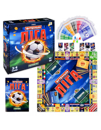Настольная игра Футбольная лига 31071 фишки 4 шт, карточек 114 шт