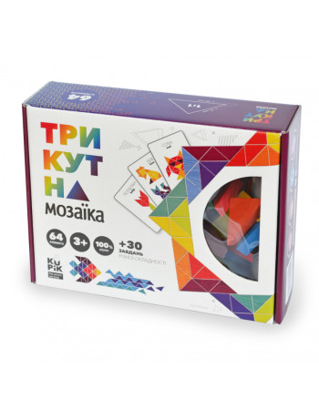 Дерев'яна гра 'Трикутна мозаїка' Kupik 900194, 64 деталі