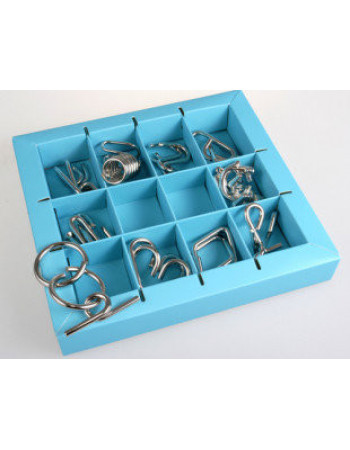 Набор головоломок 10 Metall Puzzles blue Eureka 3D Puzzle 473356, 10 головоломок